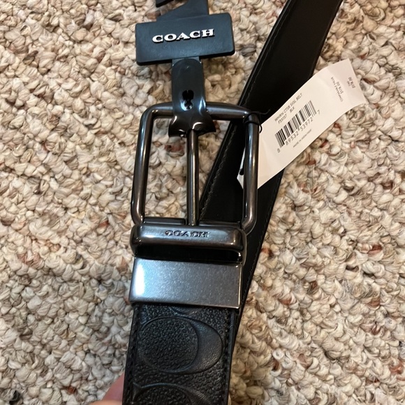 Coach Harness Buckle Cut To Size Reversible Belt, 38 Mm F55157 black - Picture 4 of 7